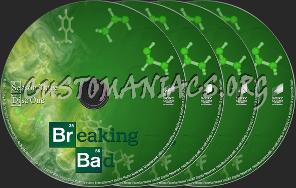 Breaking Bad Season 3 dvd label