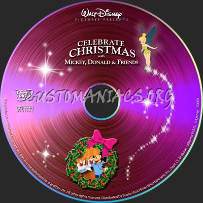 Celebrate Christmas with Mickey Donald and Friends dvd label