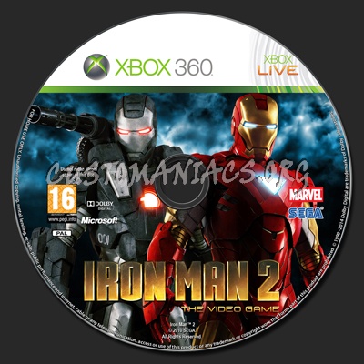 Iron Man 2 dvd label