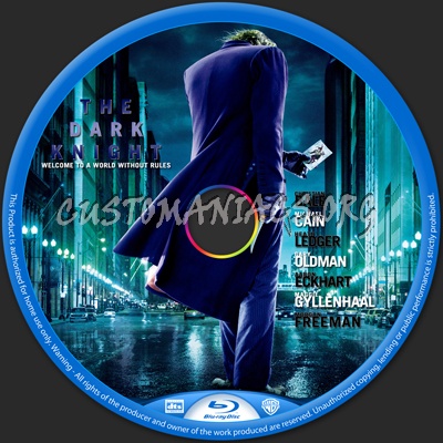 The Dark Knight blu-ray label