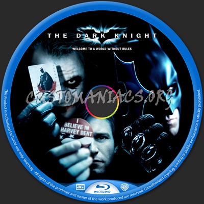 The Dark Knight blu-ray label