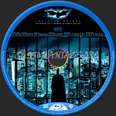 The Dark Knight blu-ray label