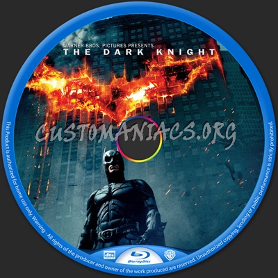 The Dark Knight blu-ray label