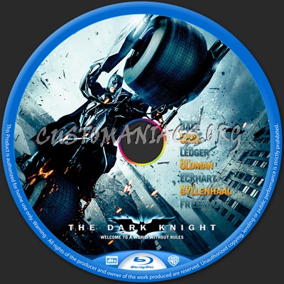 The Dark Knight blu-ray label