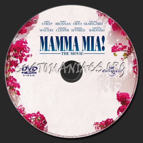 Mamma Mia!  The Movie dvd label