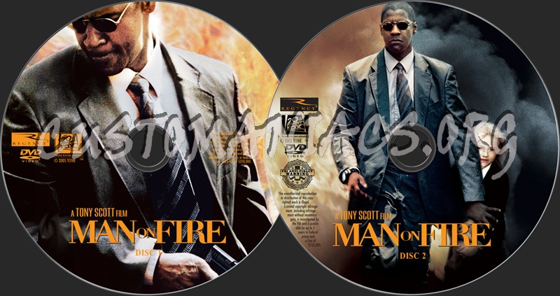 Man on Fire dvd label