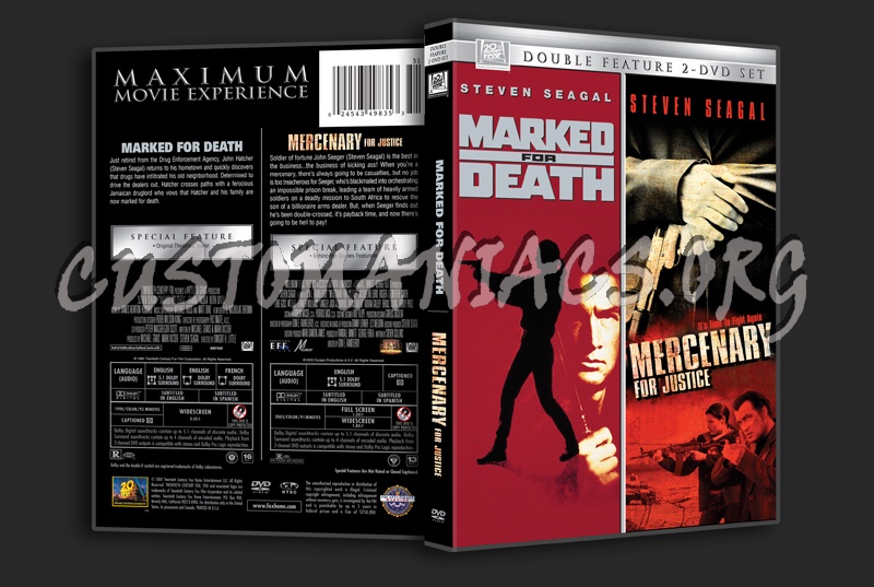 Marked for Death / Mercenary for Justice dvd cover