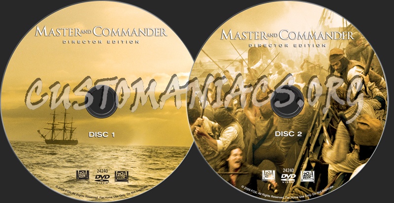 Master & Commander dvd label