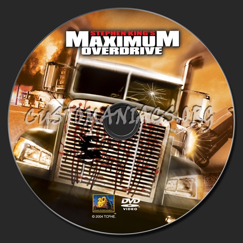Maximum Overdrive dvd label