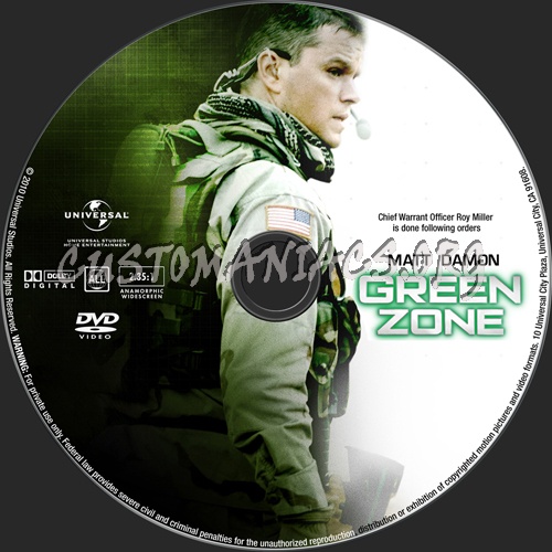 Green Zone dvd label