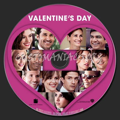 Valentine's Day dvd label