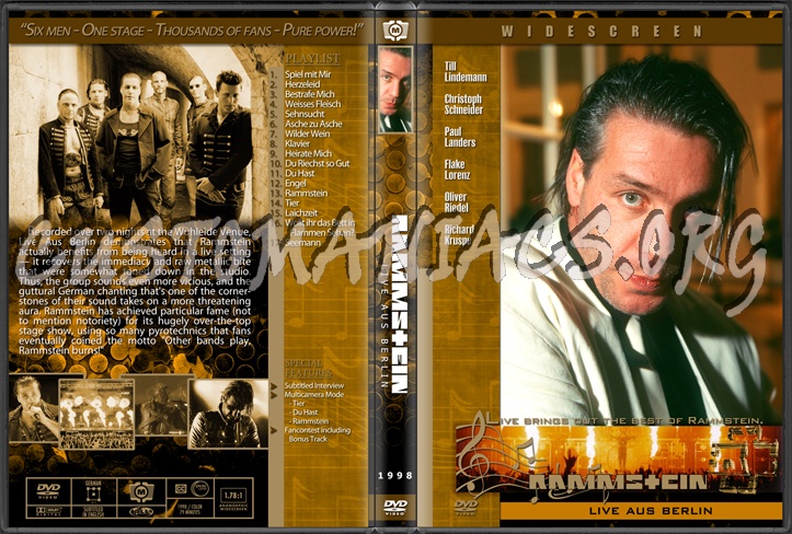 Rammstein - Live Aus Berlin dvd cover