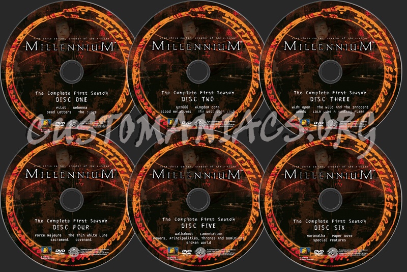 Millennium  Season 1 dvd label