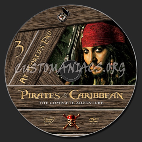 Pirates of The Caribbean At World's End dvd label