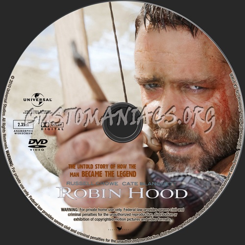 Robin Hood dvd label