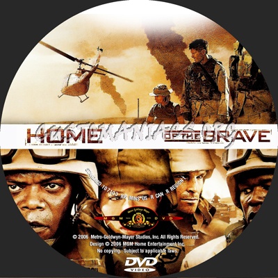 Home Of The Brave dvd label