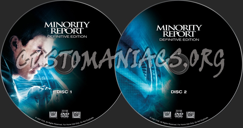 Minority Report dvd label