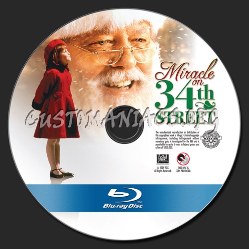 Miracle on 34th Street blu-ray label