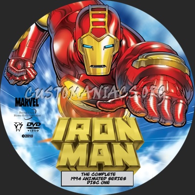 Iron Man Complete Animated Series dvd label