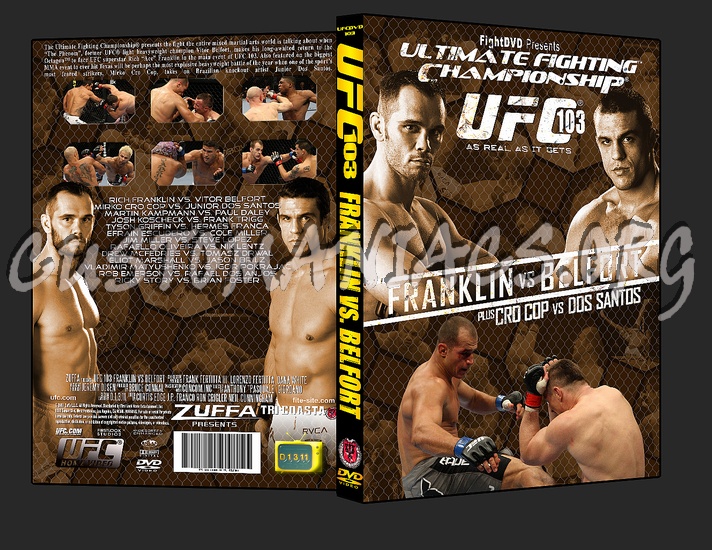 UFC 103 Franklin vs Belfort dvd cover