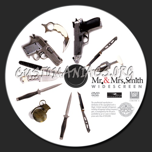 Mr & Mrs Smith dvd label