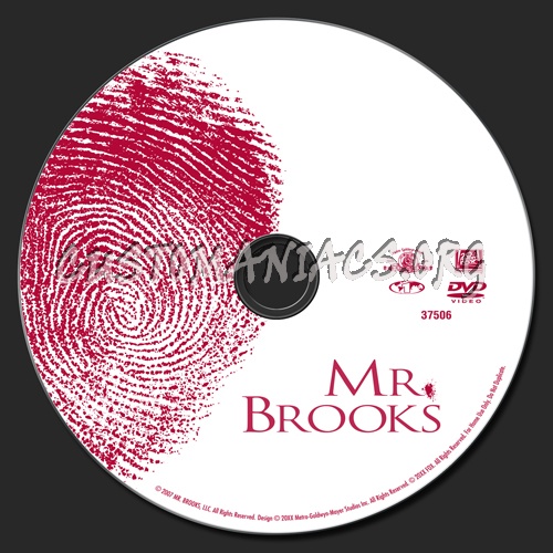 Mr Brooks dvd label
