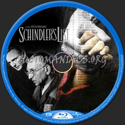 Schindler's List blu-ray label