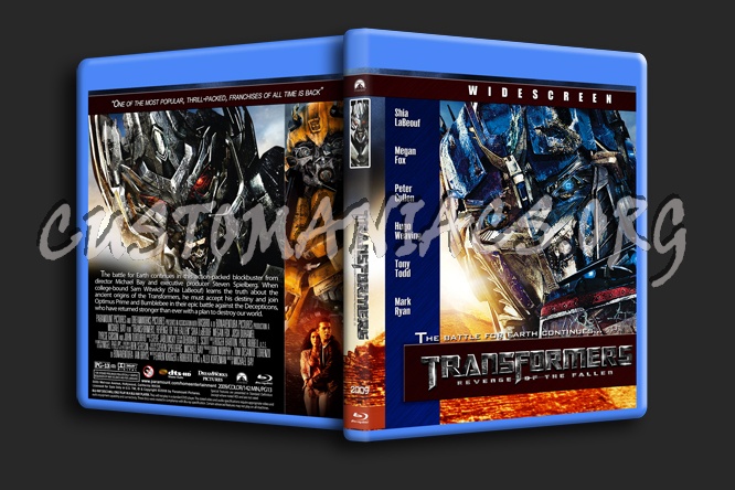 Transformers Revenge of the Fallen - 2009 blu-ray cover