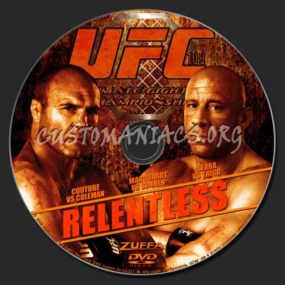 UFC 109 Relentless dvd label