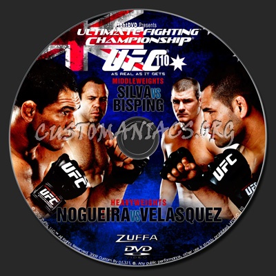 UFC 110 Nogueira vs Velasquez dvd label