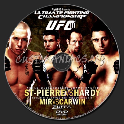 UFC 111 St-Pierre vs Hardy dvd label