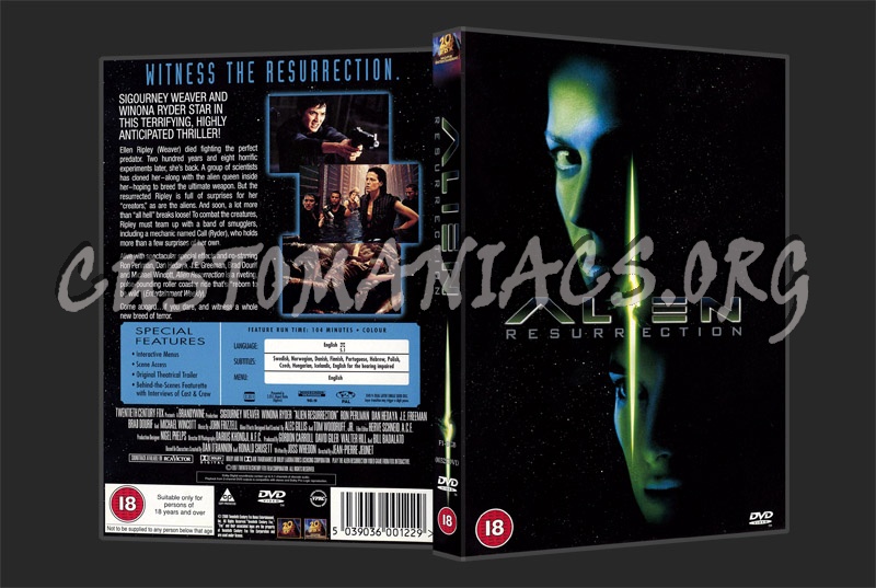 Alien Resurrection dvd cover