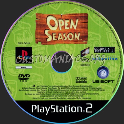 Open Season dvd label