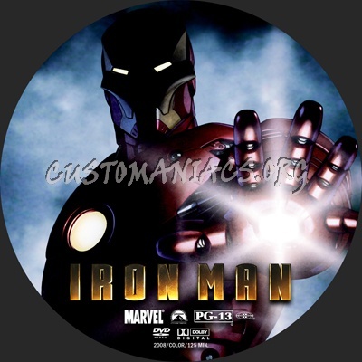 Iron Man dvd label