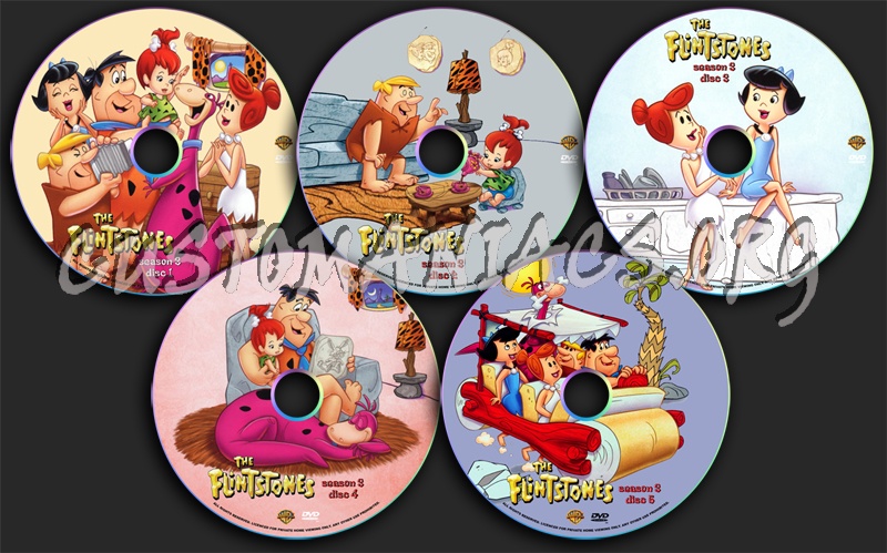 The Flintstones Season 3 dvd label