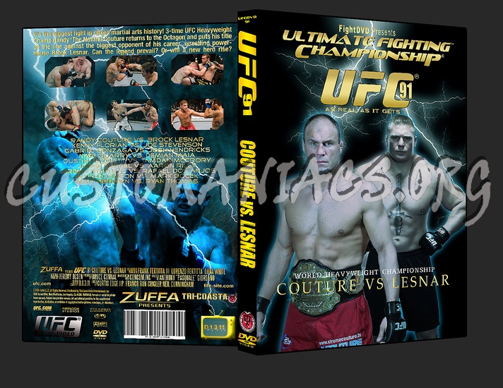 UFC 91 Couture vs Lesnar dvd cover