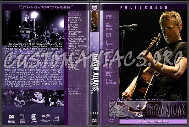 Bryan Adams - MTV Unplugged dvd cover
