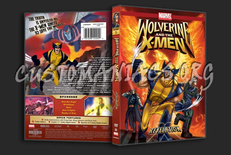 Wolverine and the X-Men Revelation Volume 5 dvd cover