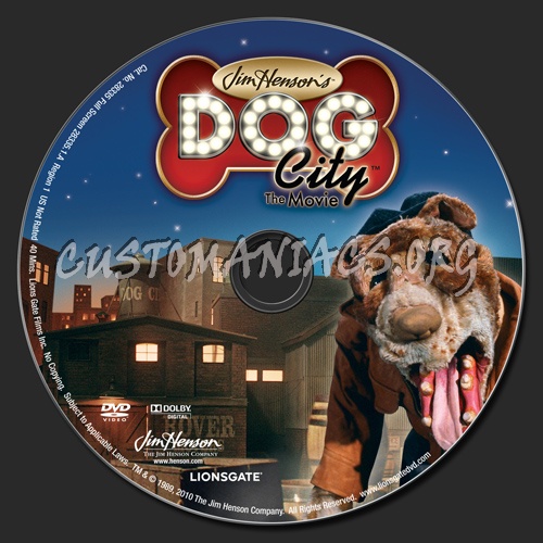 Jim Henson's Dog City The Movie dvd label