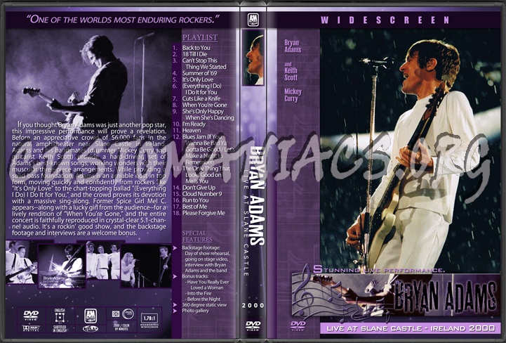 Bryan Adams - Live at Slane Castle dvd cover