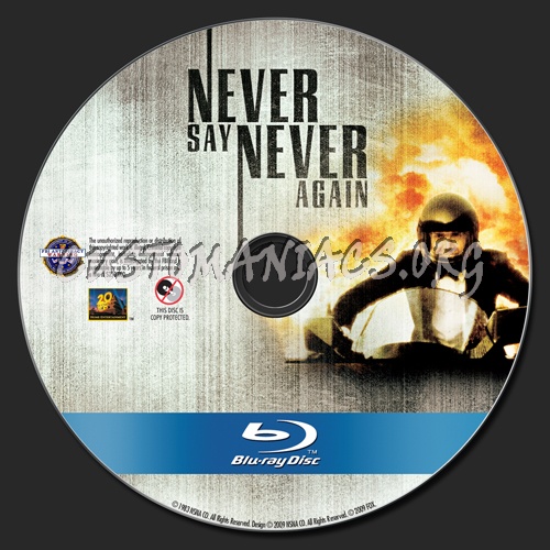 Never Say Never Again blu-ray label