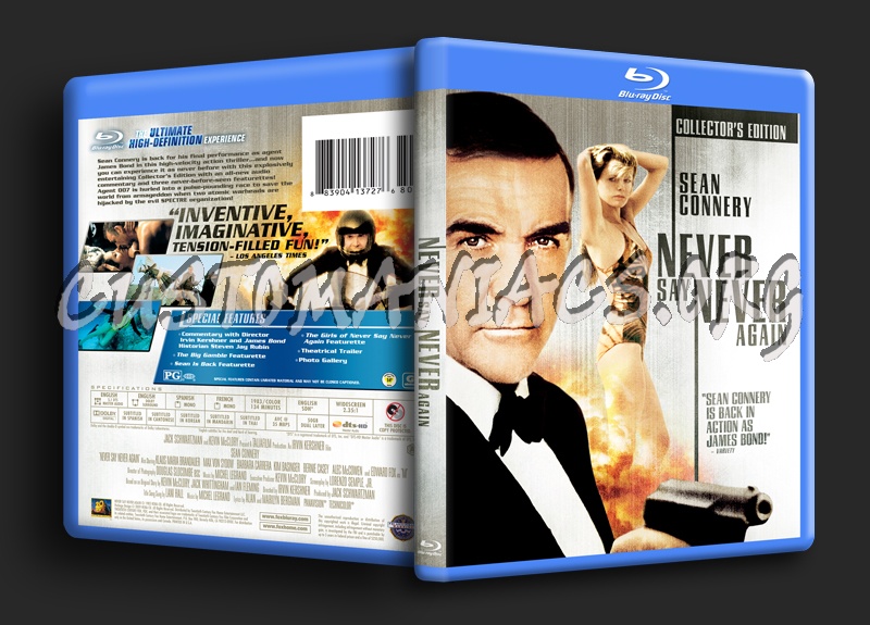 Never Say Never Again blu-ray cover