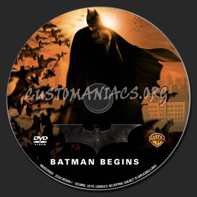 Batman Begins dvd label