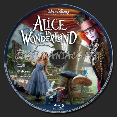 Alice In Wonderland blu-ray label
