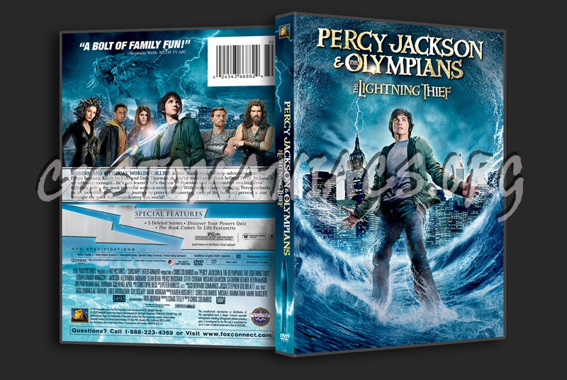 Percy Jackson & the Olympians: The Lightning Thief dvd cover