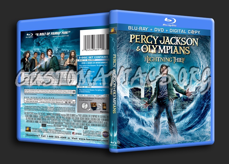 Percy Jackson & the Olympians: The Lightning Thief blu-ray cover