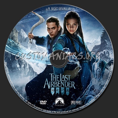 The Last Airbender dvd label