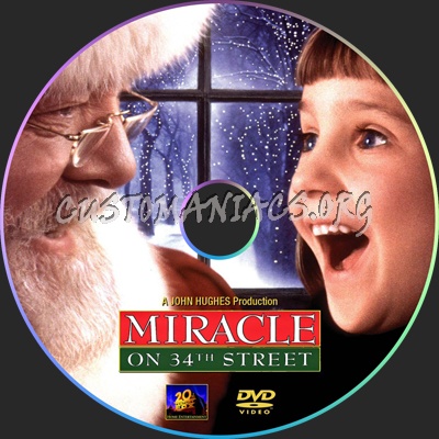 Miracle On 34th Street dvd label