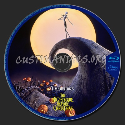 The Nightmare Before Christmas blu-ray label