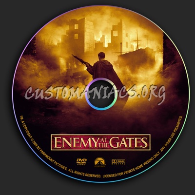Enemy At The Gates dvd label